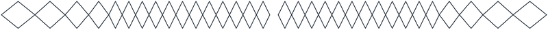 Double diamond ramp for 20 mm webbings stitch pattern, 325.0 x 16.0 mm