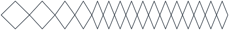Diamond ramp for 25 mm webbings stitch pattern, 160.0 x 20.0 mm