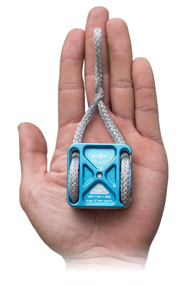 The Wafer is compact enough to live on your harness