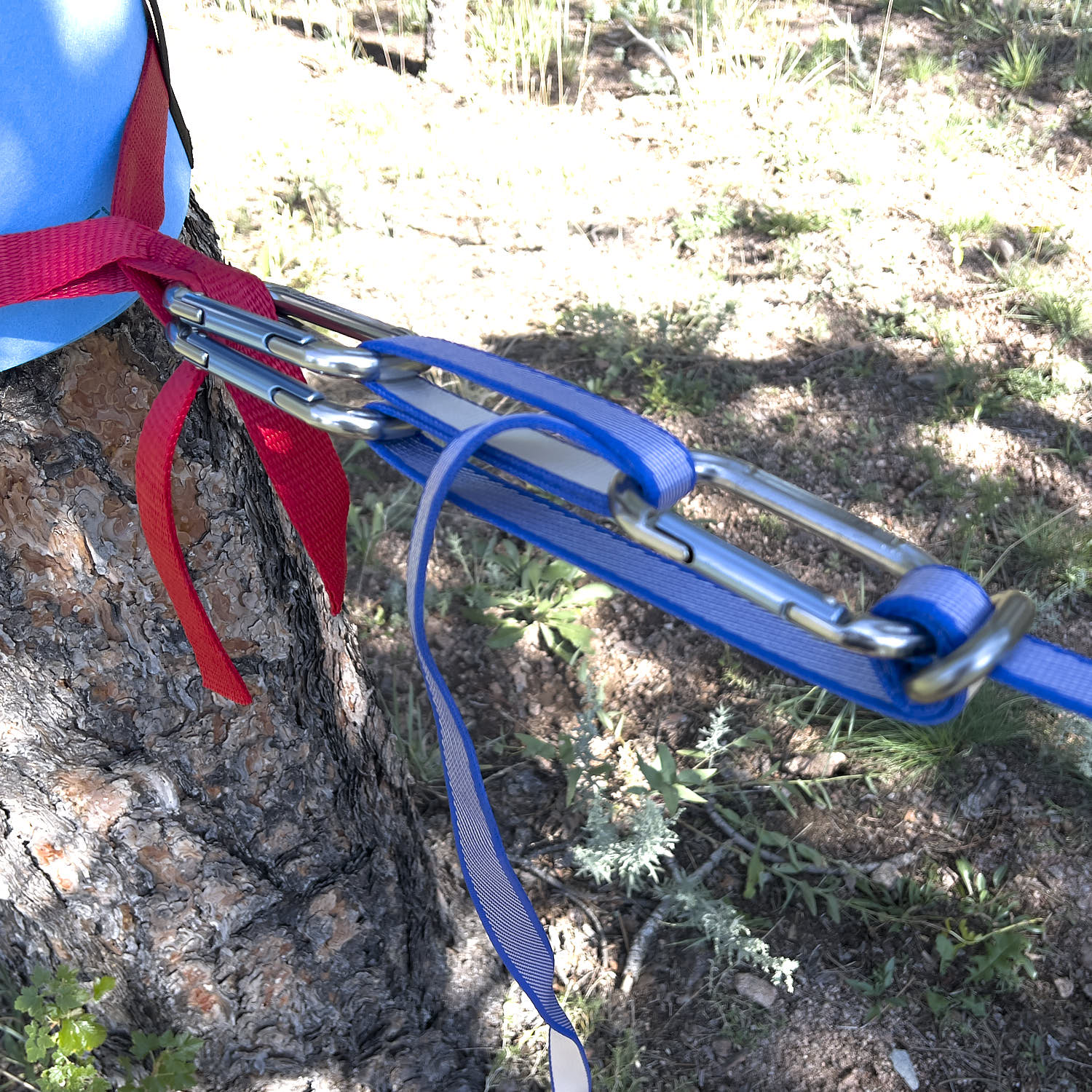 3-Carabiner Primitive Tensioning System